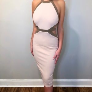 Nookie - Crawford Bodycon Dress in Nude/Mocha